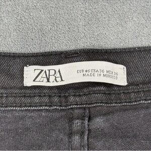 ZARA Charcoal Dark Gray/washed Black Denim Pants